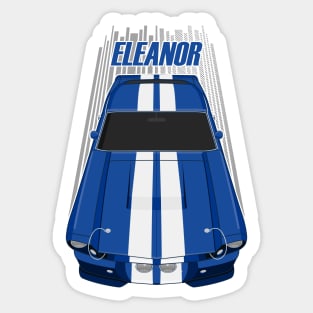 Ford Mustang Shelby GT500 Eleanor 1967 Fastback - Blue and White Stripes Sticker